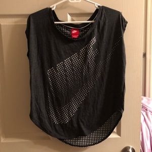 Grey Nike workout tee